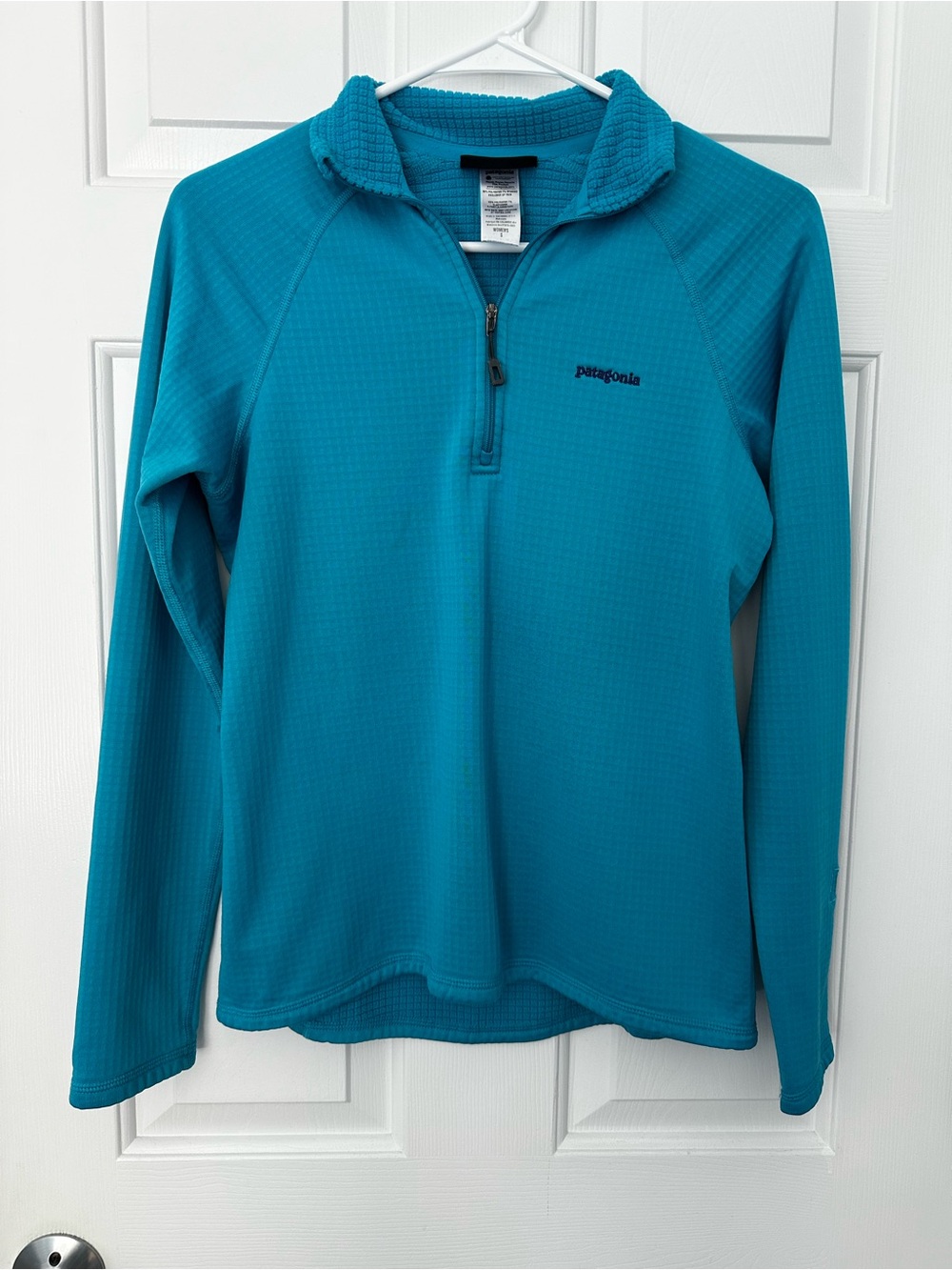 Patagonia R1 Fleece Pullover 1/2 Half Zip Polartec Sweater Curacao Teal Blue Sm